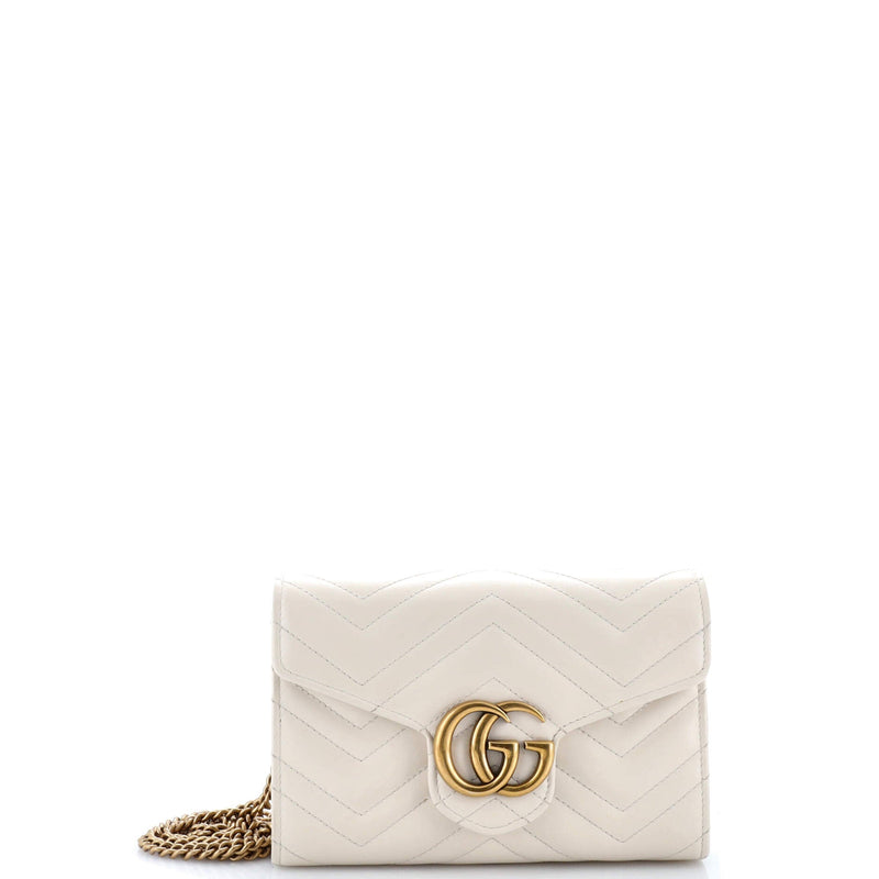 Gucci Gg Marmont Chain Wallet Matelasse