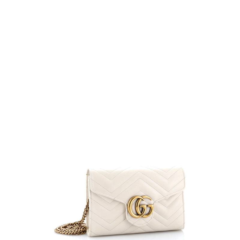 Gucci Gg Marmont Chain Wallet Matelasse