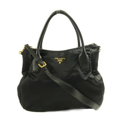 Prada Ghw Shoulder Bag 2Way Nylon Black