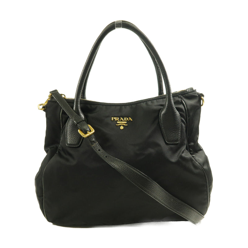 Prada Ghw Shoulder Bag 2Way Nylon Black