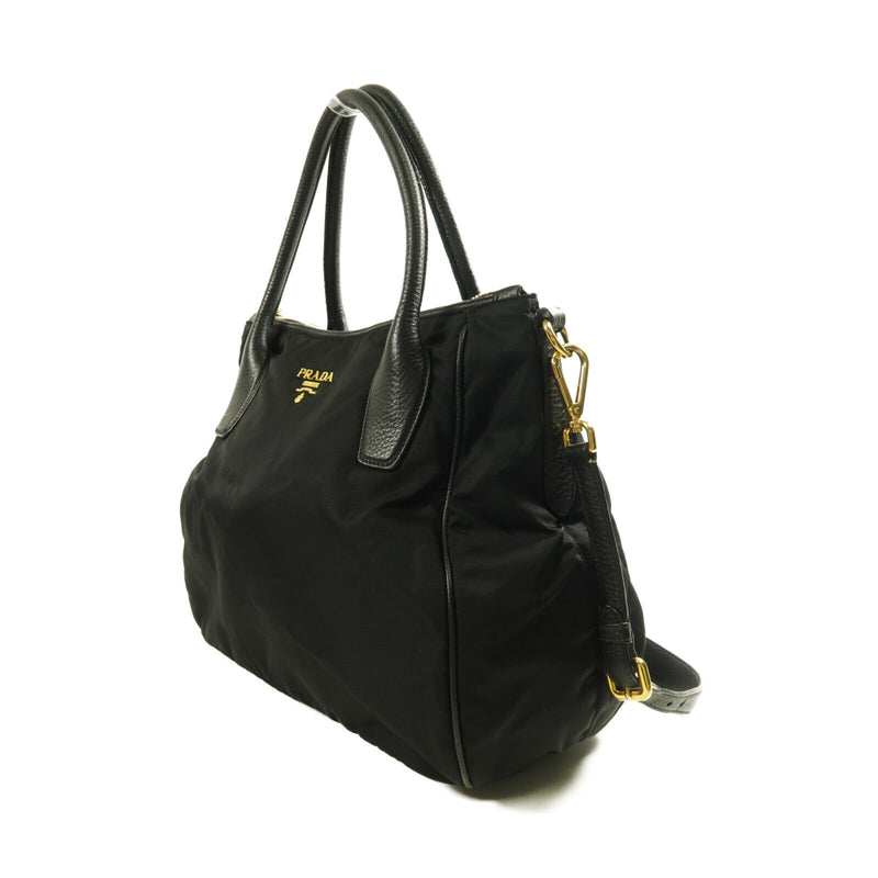 Prada Ghw Shoulder Bag 2Way Nylon Black