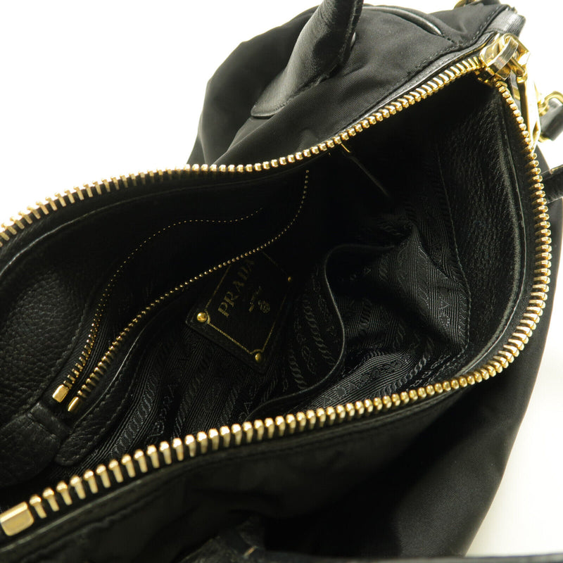 Prada Ghw Shoulder Bag 2Way Nylon Black