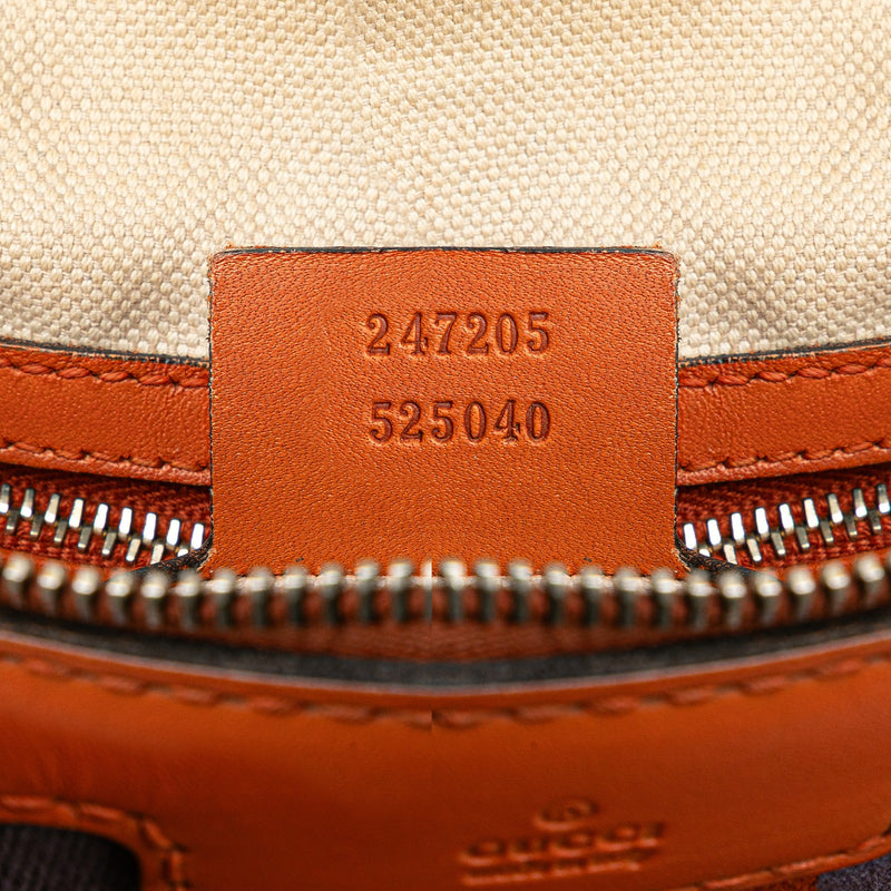 Gucci Gg Web Joy Boston Bag Brown