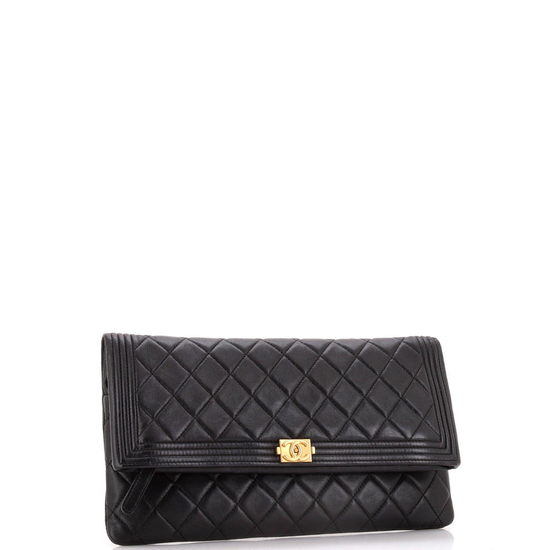Chanel Boy Beauty Cc Clutch Quilted