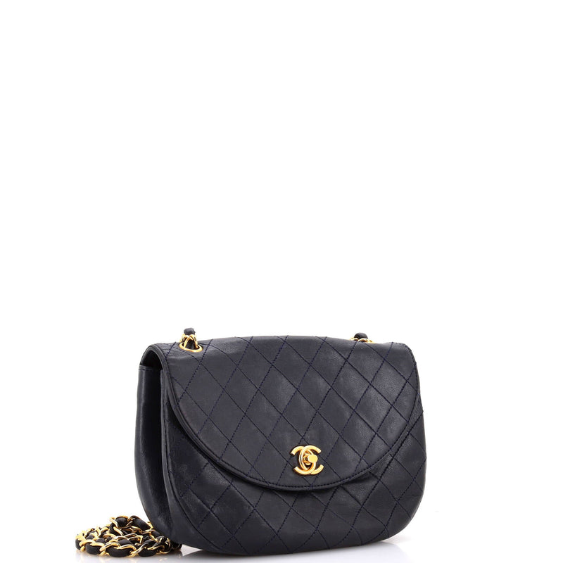 Chanel Vintage Round Flap Bag Quilted