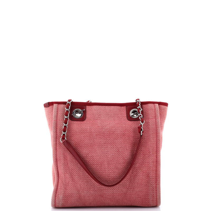 Chanel North South Deauville Tote Canvas