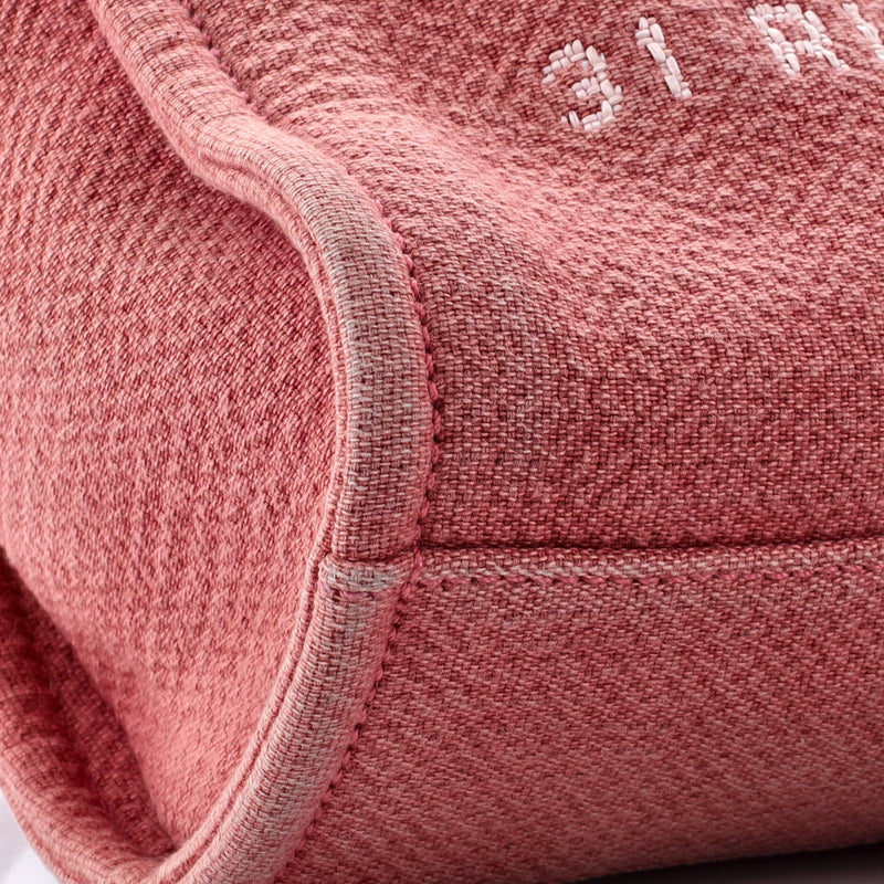 Chanel North South Deauville Tote Canvas