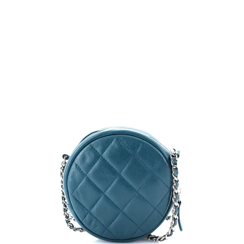 Chanel Round Clutch With Chain Quilted