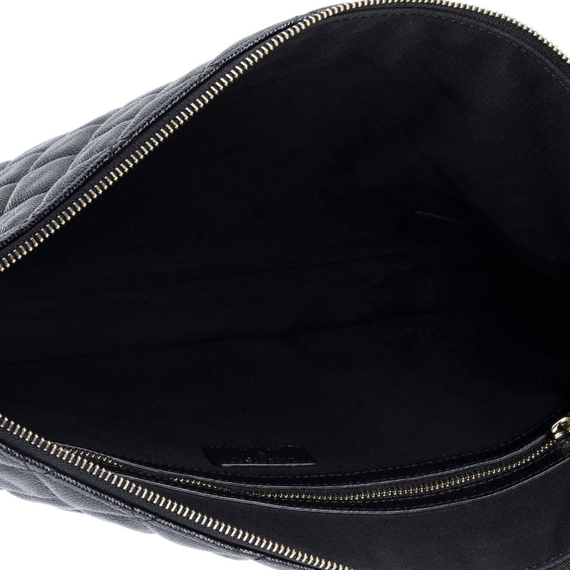 Chanel O Case Clutch Quilted Caviar