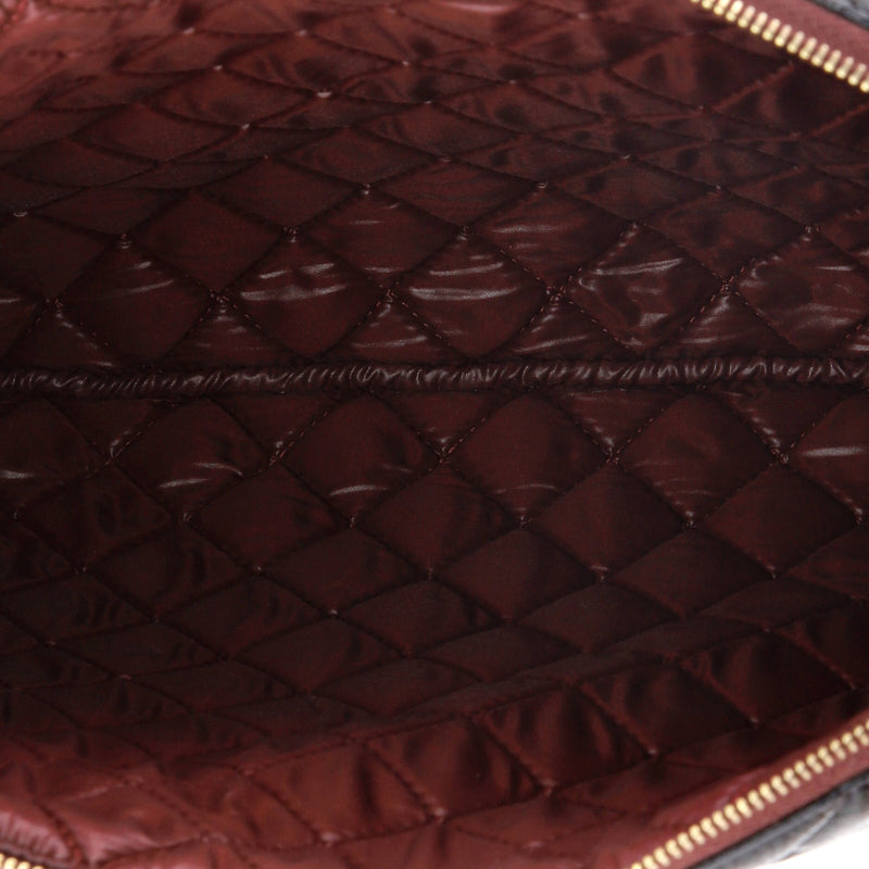 Chanel O Case Clutch Quilted Caviar