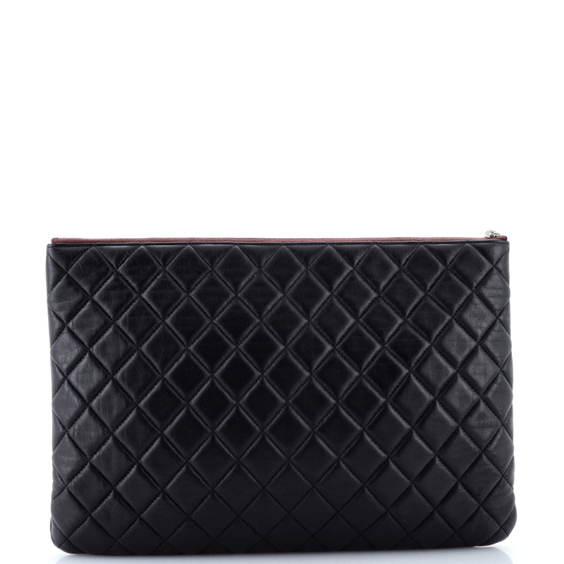 Chanel O Case Clutch Quilted Lambskin