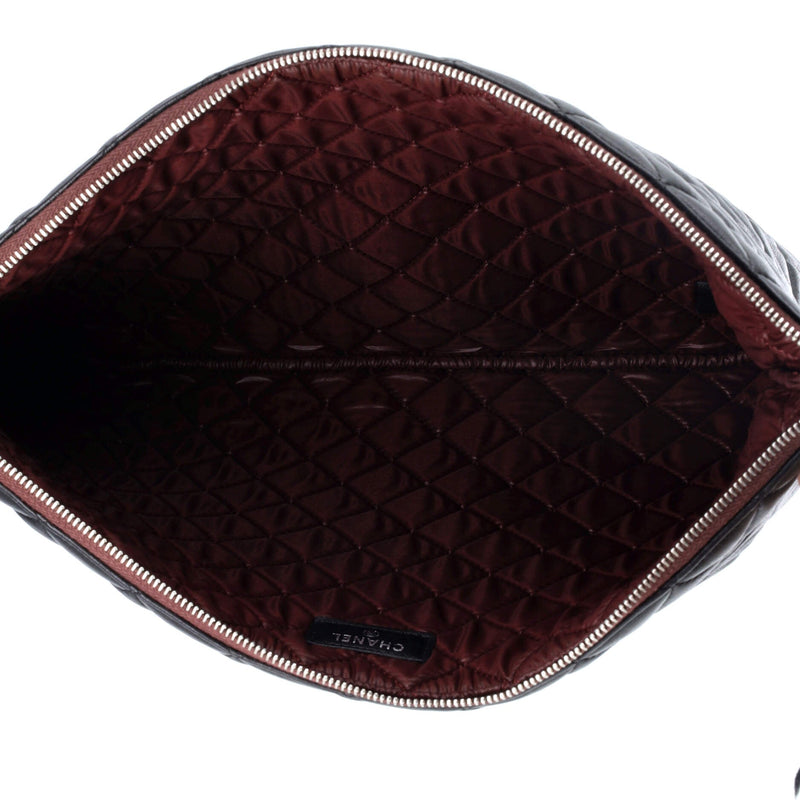 Chanel O Case Clutch Quilted Lambskin