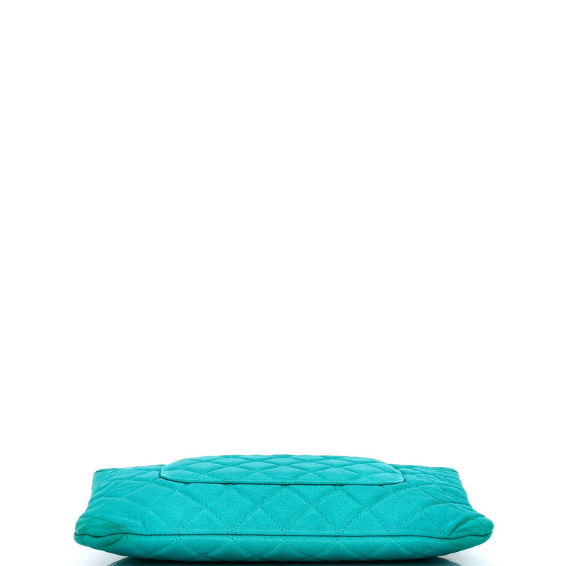 Chanel O Case Clutch Quilted Caviar