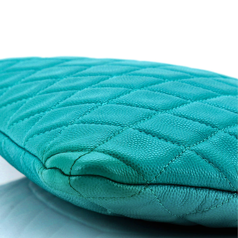 Chanel O Case Clutch Quilted Caviar