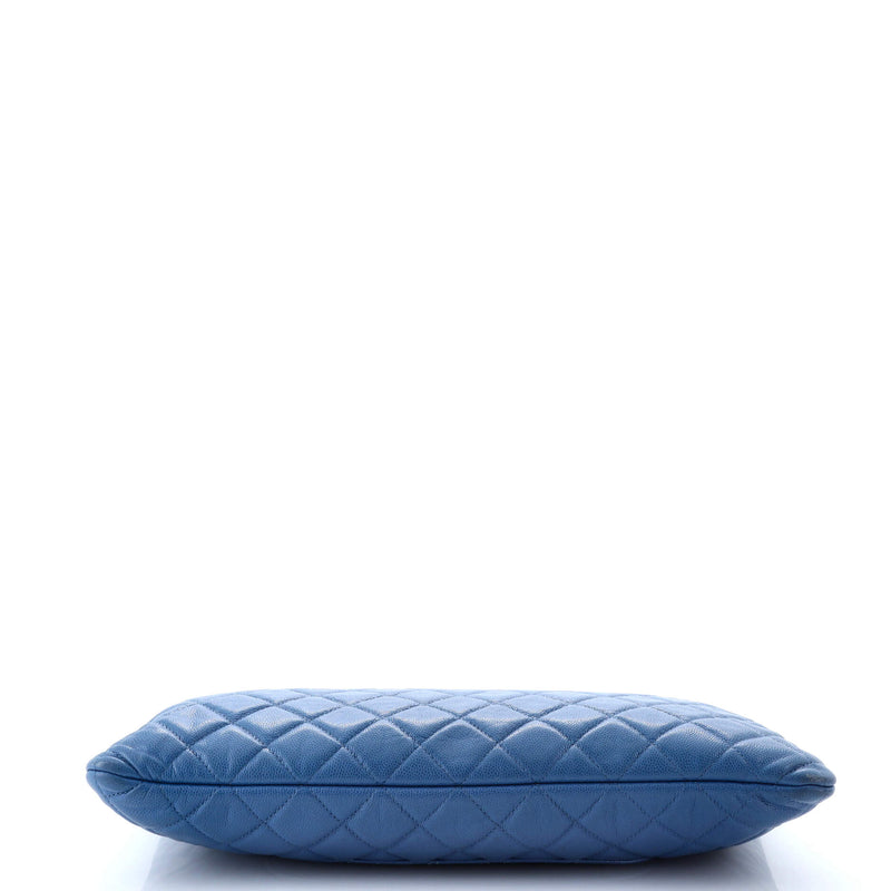 Chanel O Case Clutch Quilted Caviar
