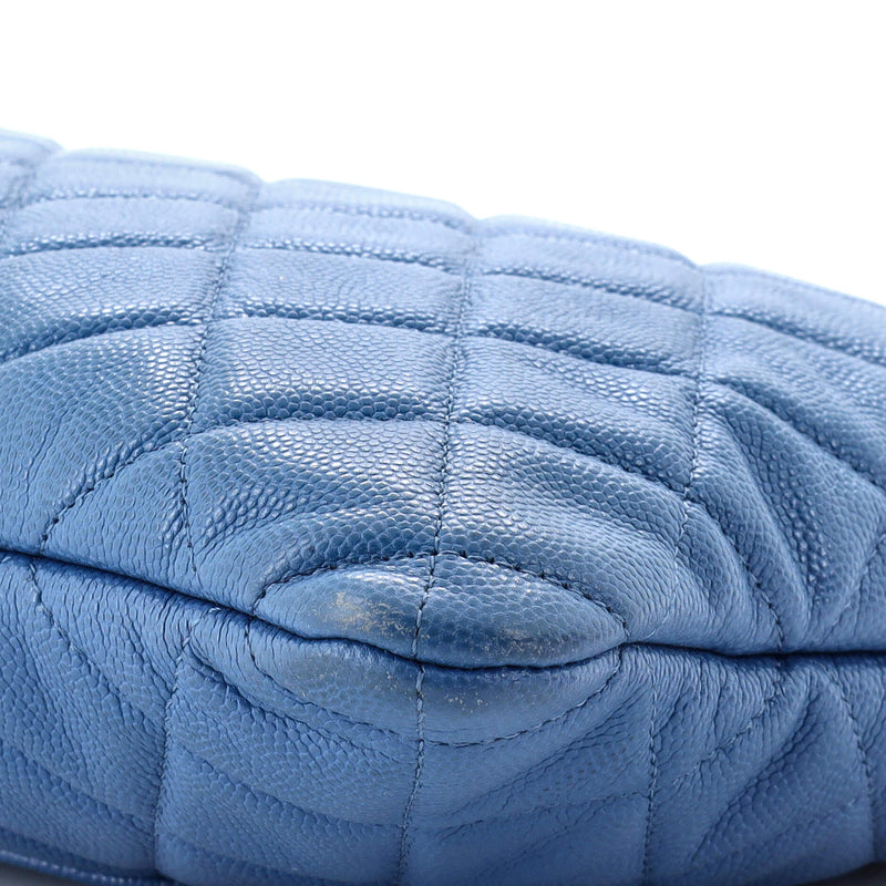 Chanel O Case Clutch Quilted Caviar