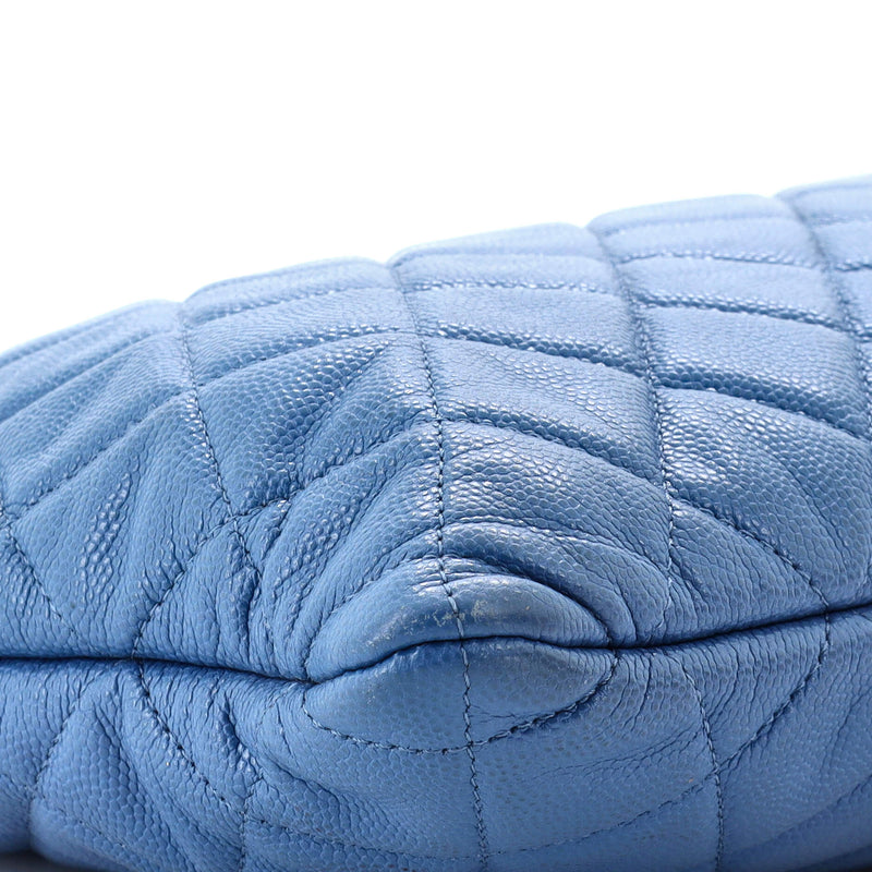 Chanel O Case Clutch Quilted Caviar