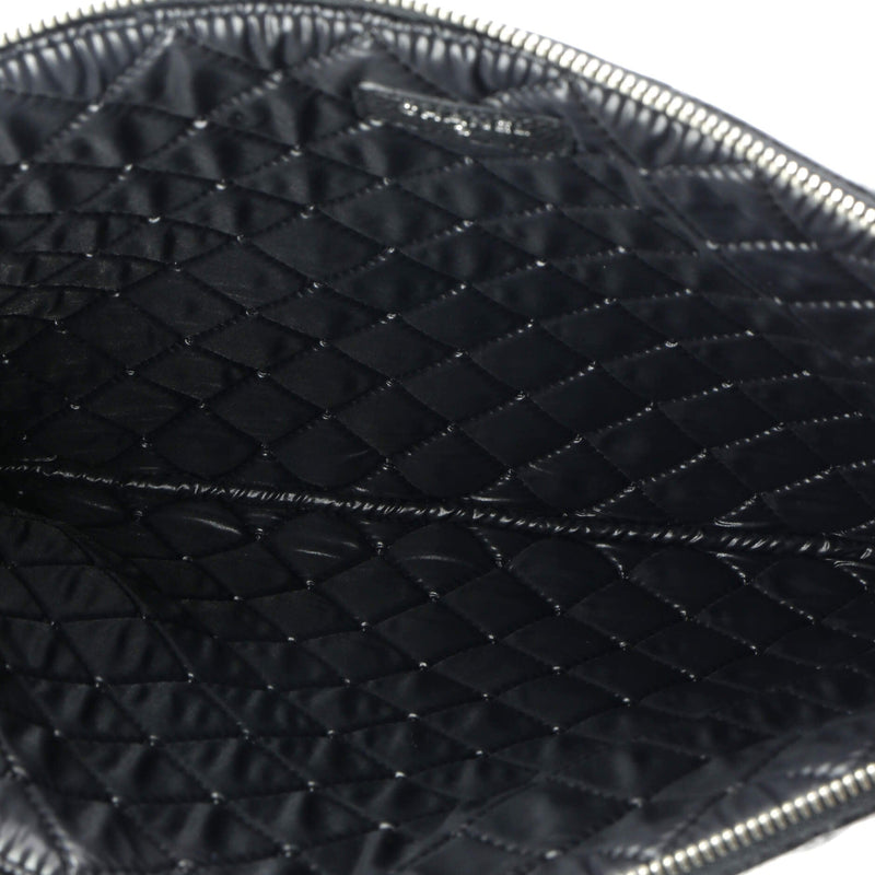 Chanel O Case Clutch Quilted Caviar
