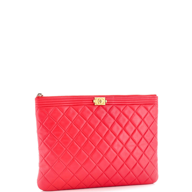 Chanel Boy O Case Clutch Quilted