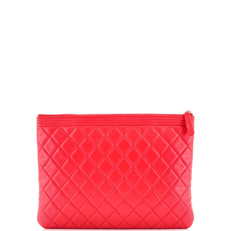 Chanel Boy O Case Clutch Quilted