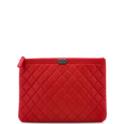 Chanel Boy O Case Clutch Quilted