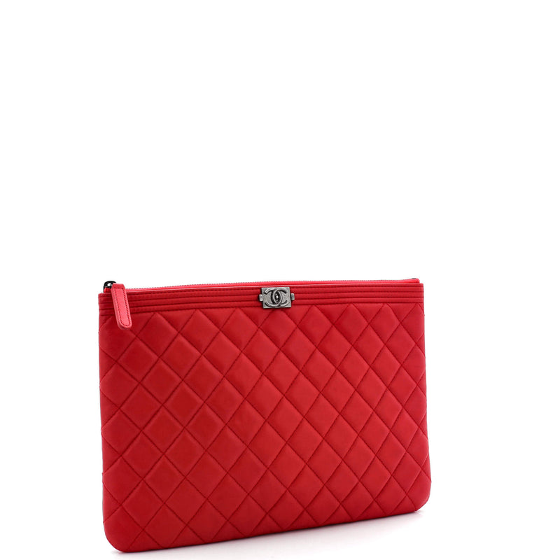 Chanel Boy O Case Clutch Quilted