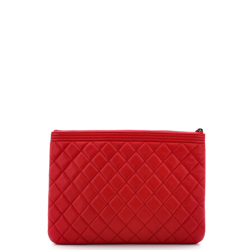 Chanel Boy O Case Clutch Quilted