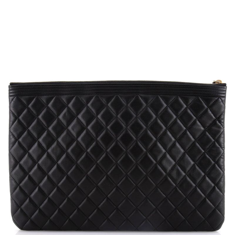 Chanel Boy O Case Clutch Quilted