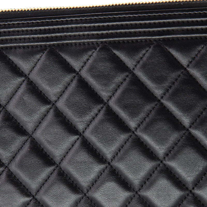 Chanel Boy O Case Clutch Quilted