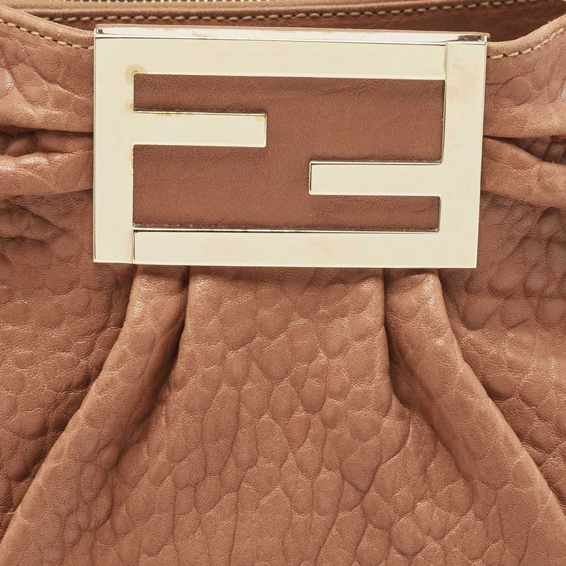 Fendi Brown Leather Large Mia Shoulder