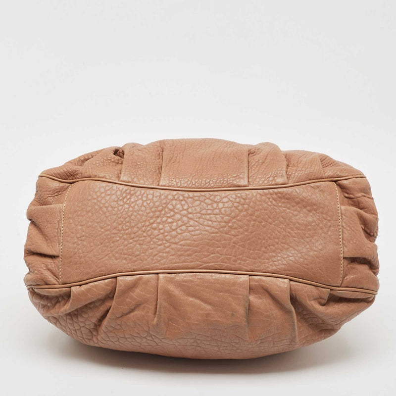 Fendi Brown Leather Large Mia Shoulder
