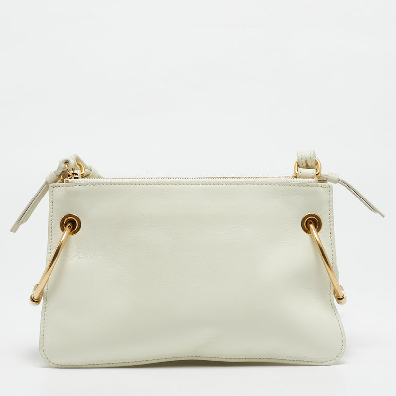 Chloe White Leather Double Zip Roy