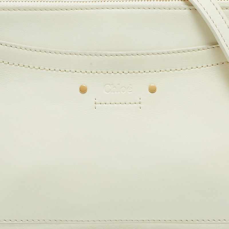 Chloe White Leather Double Zip Roy