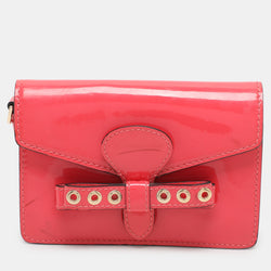 Red Valentino Patent Leather Bow Clutch