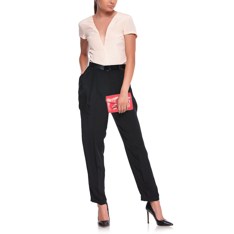 Red Valentino Patent Leather Bow Clutch