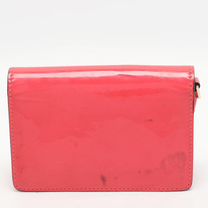 Red Valentino Patent Leather Bow Clutch