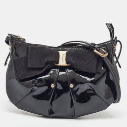 Salvatore Ferragamo Black Patent Leather