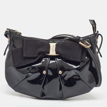 Salvatore Ferragamo Black Patent Leather