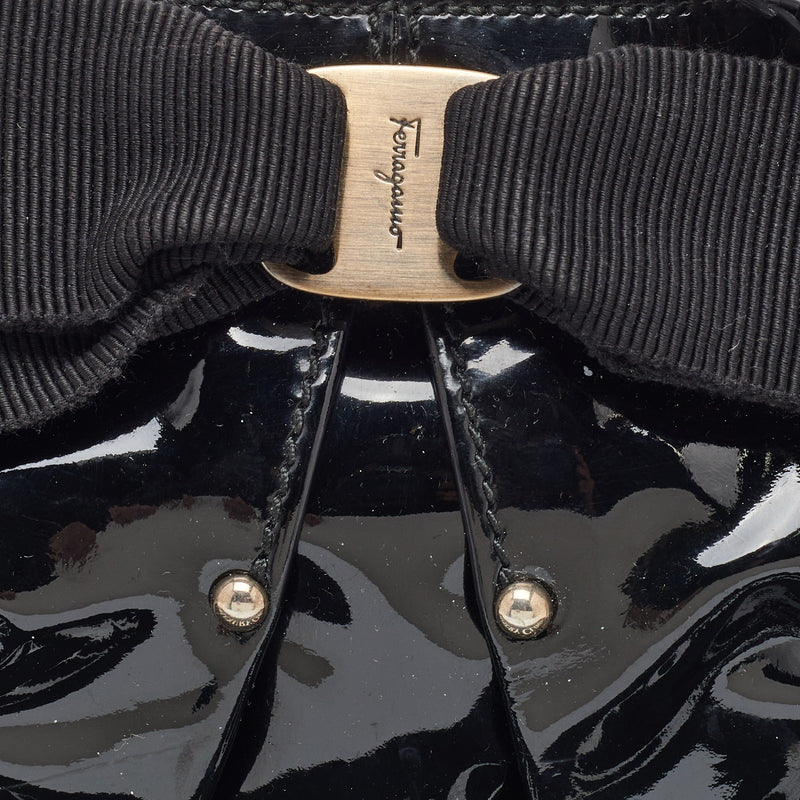 Salvatore Ferragamo Black Patent Leather