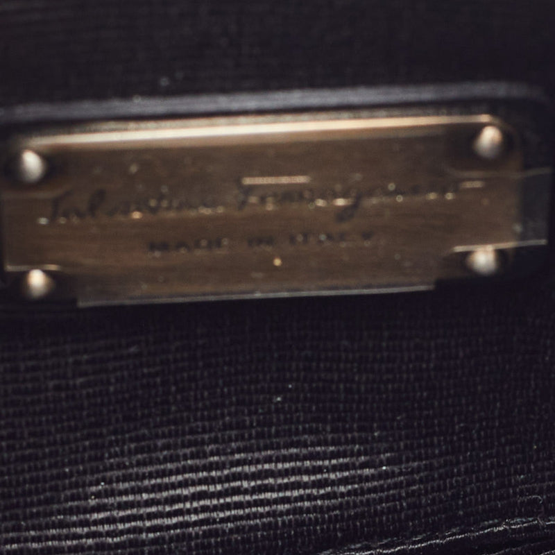 Salvatore Ferragamo Black Patent Leather