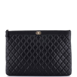 Chanel Boy O Case Clutch Quilted