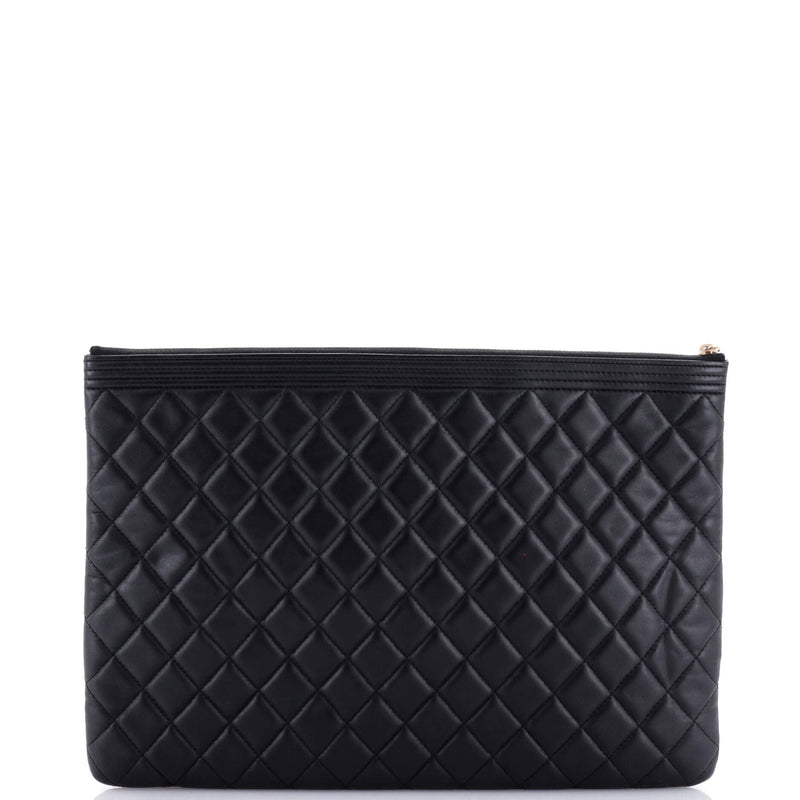 Chanel Boy O Case Clutch Quilted
