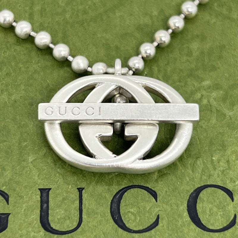 Gucci Necklace Pendant Gg Silver Unisex