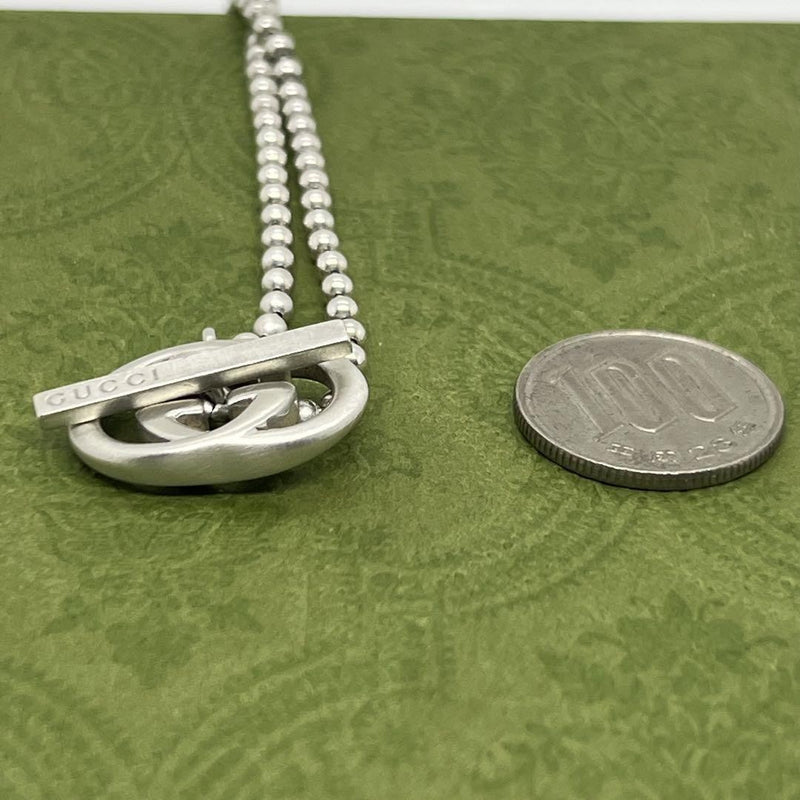Gucci Necklace Pendant Gg Silver Unisex