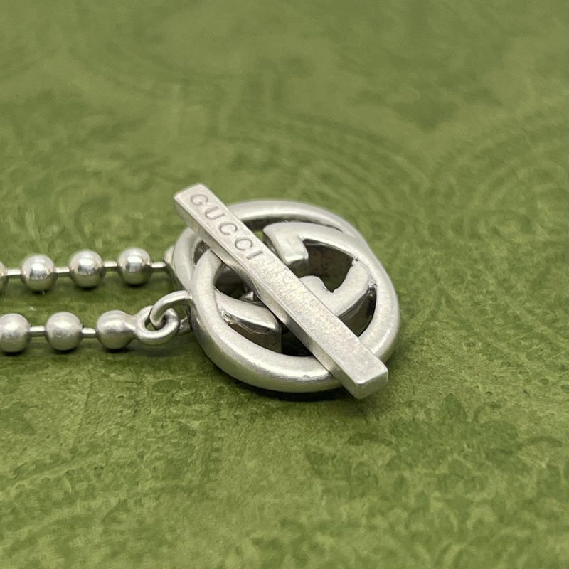 Gucci Necklace Pendant Gg Silver Unisex