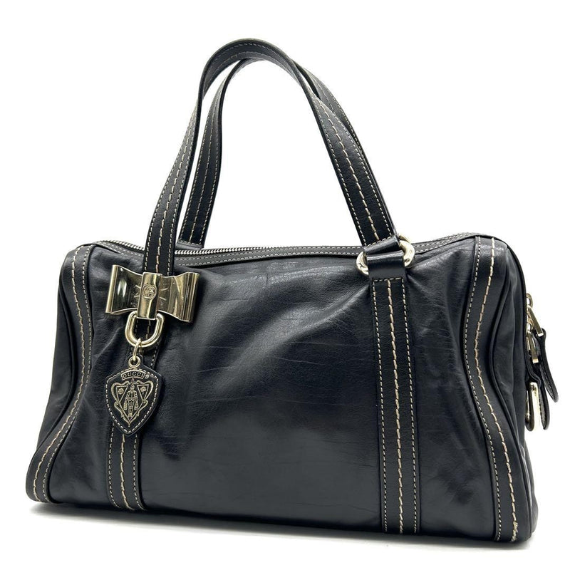 Gucci Hand Bag Tote Purse Ribbon Boston