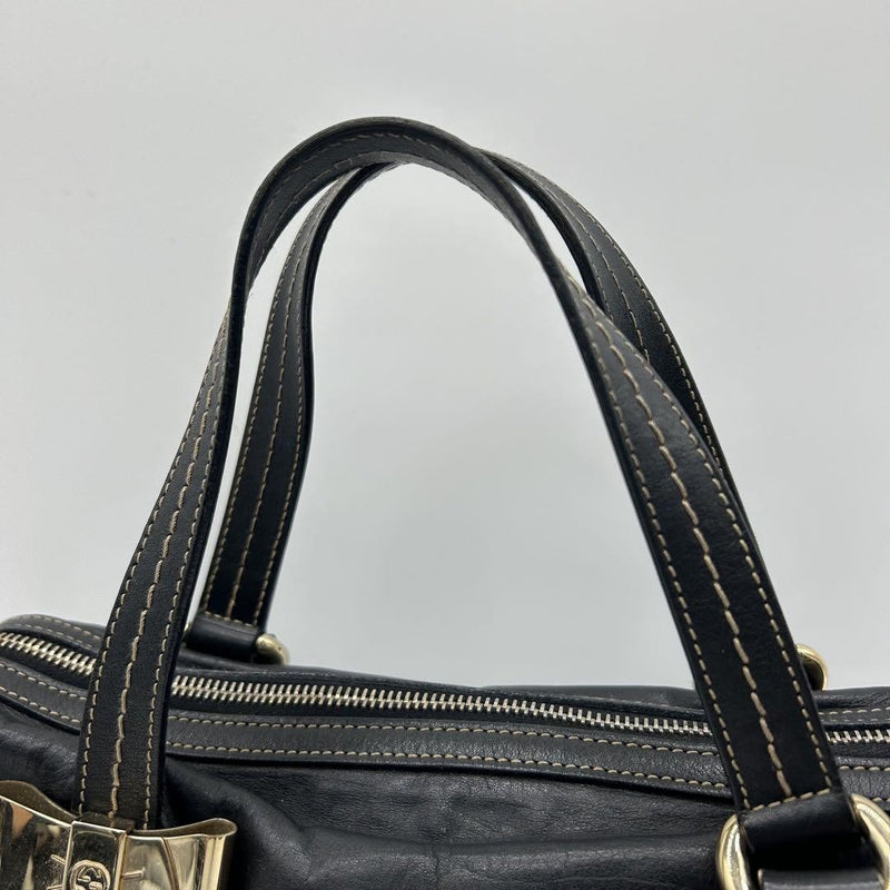 Gucci Hand Bag Tote Purse Ribbon Boston