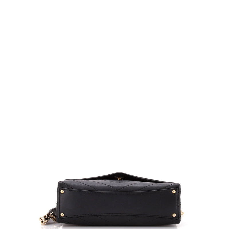 Chanel Coco Chevron Flap Bag Stitched