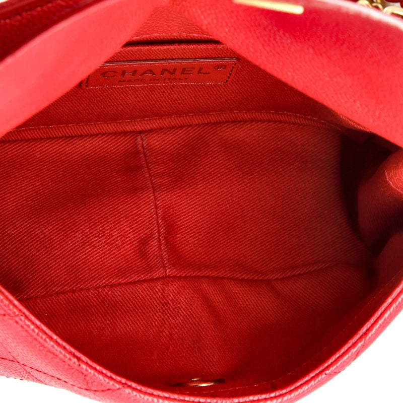 Chanel Cc Top Handle Flap Bag Stitched