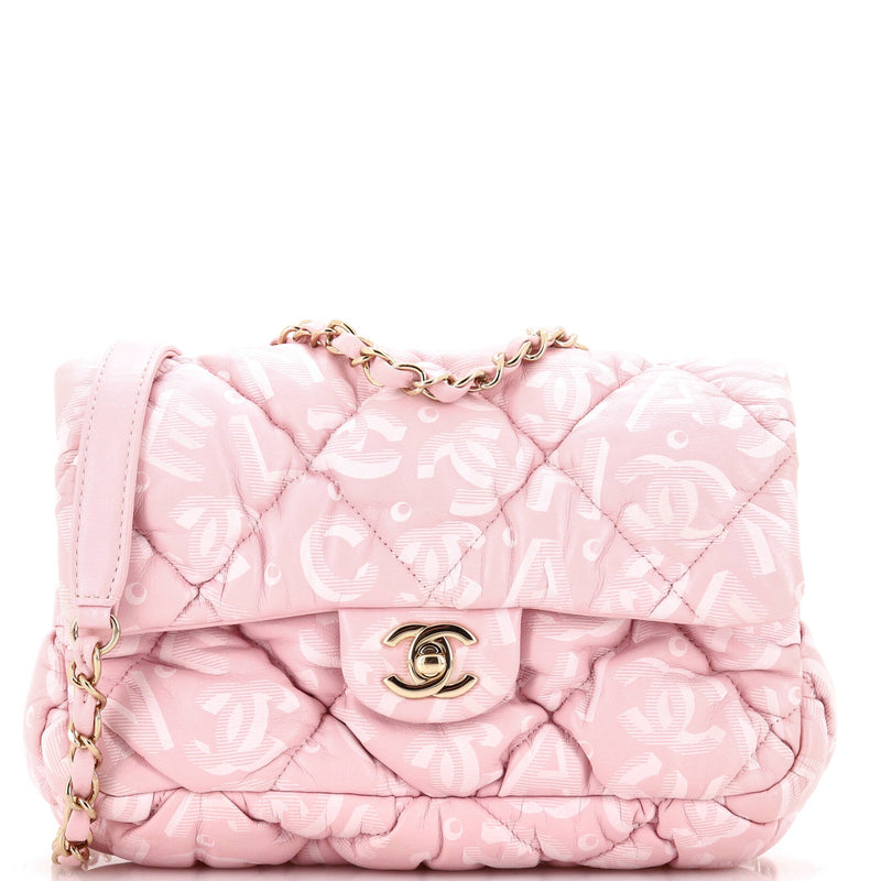 Chanel Puffy Bubbly Cc Flap Bag Quilted